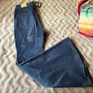 Rock and Roll Denim Bargain Button Bell High Rise Dark Vintage